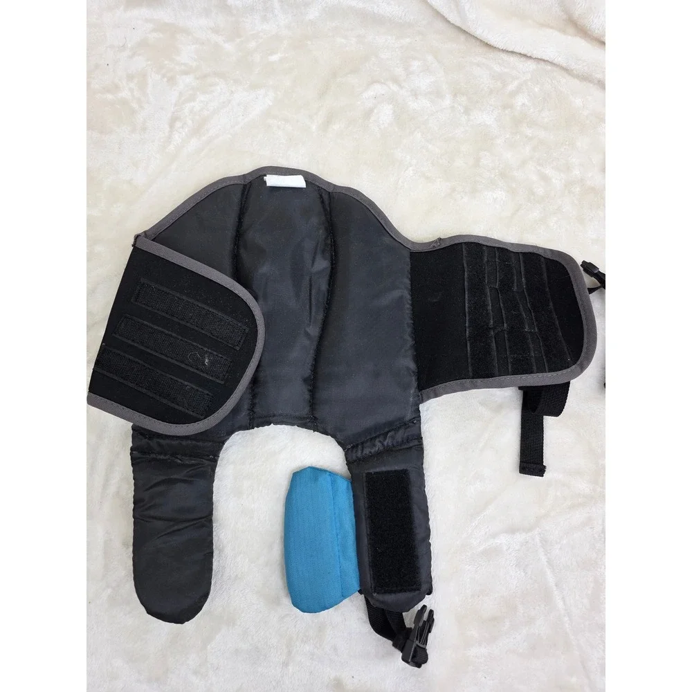 O'Rageous Blue Grey Dog Life Preserver‎ Pet Flotation Vest with Rescue Handle XS